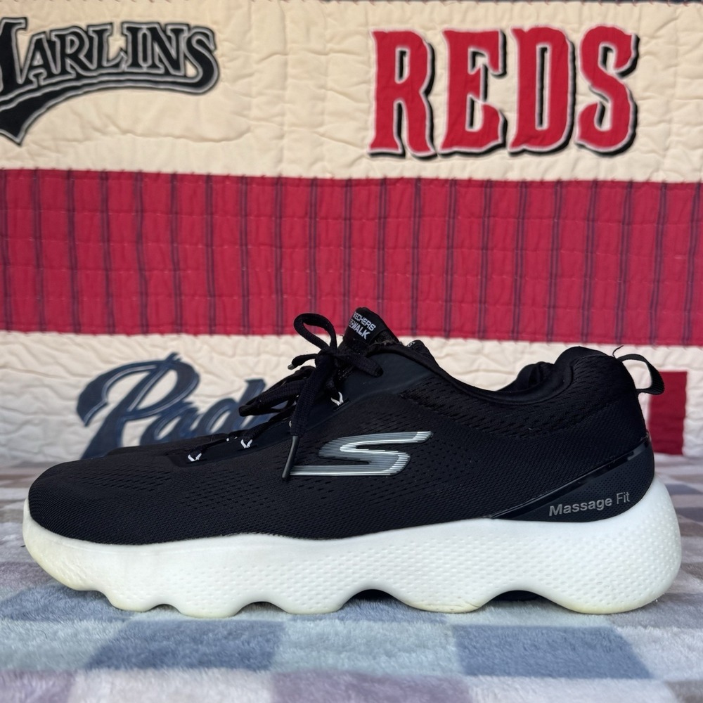 Size 12 - Skechers Go Walk Message Fit SN 216404 Black Shoes